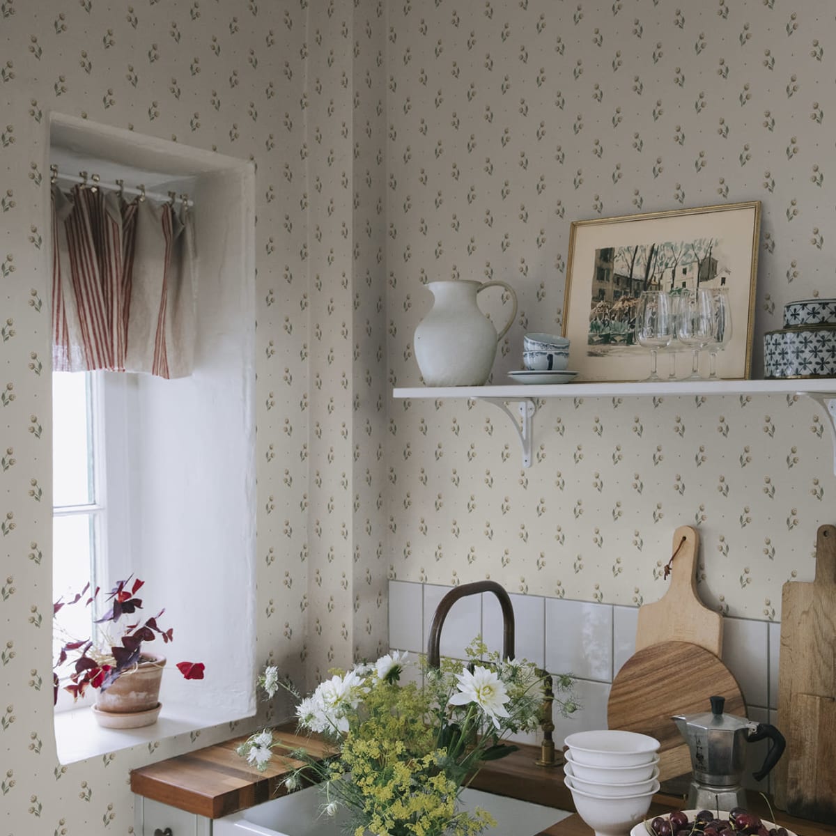 Siv Wallpaper - Oat - Sandberg - S10470 - Premier Wallcovering