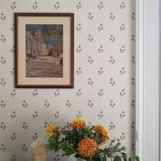 Siv Wallpaper - Misty Blue - Sandberg - S10469 - Premier Wallcovering