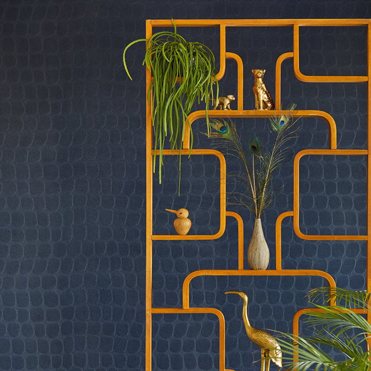 Skin Crocodile Pattern Wallpaper - Blue - Eijffinger - 300564 - Premier Wallcovering