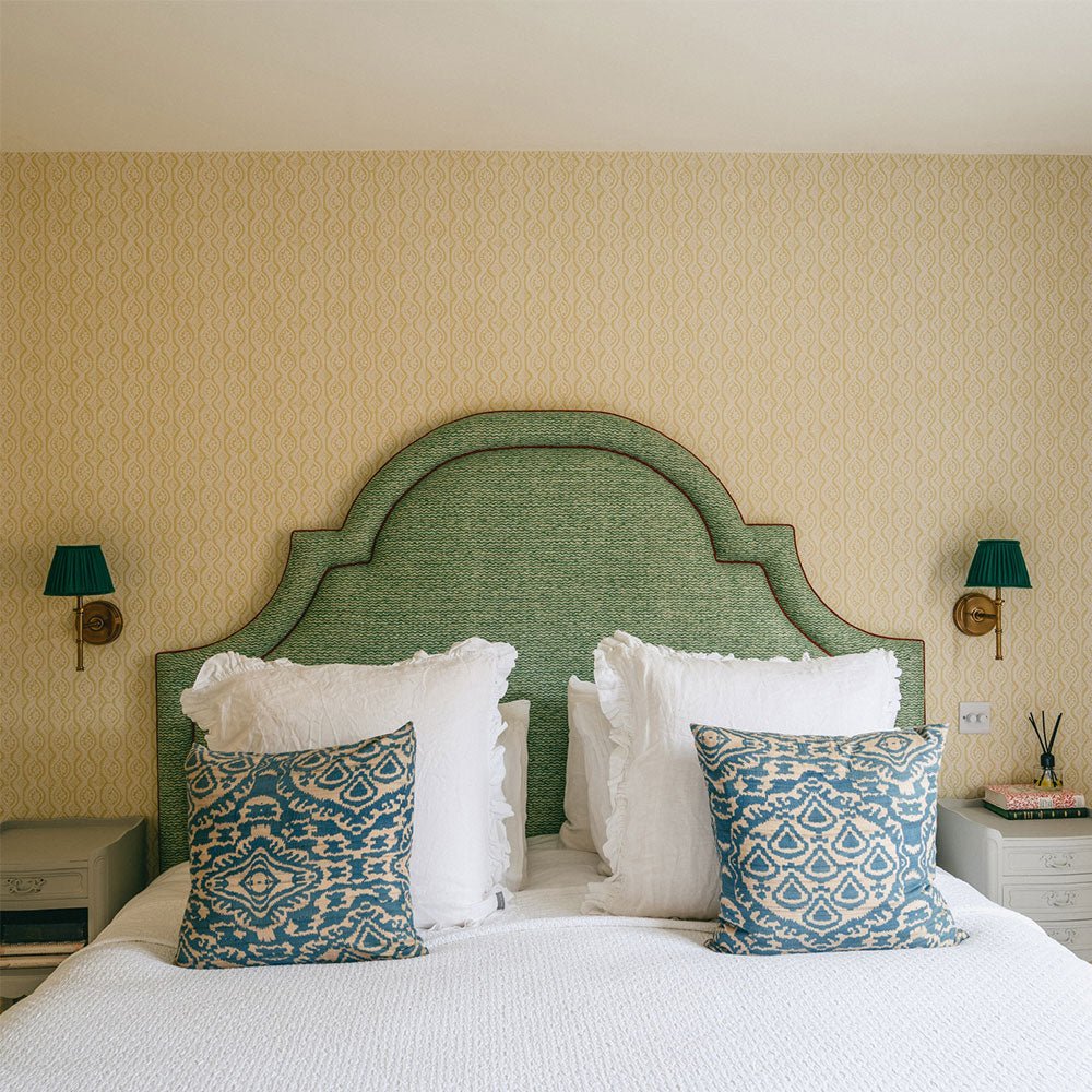 Small Damask Wallpaper - Yellow - Blithfield - 880-03 - Premier Wallcovering