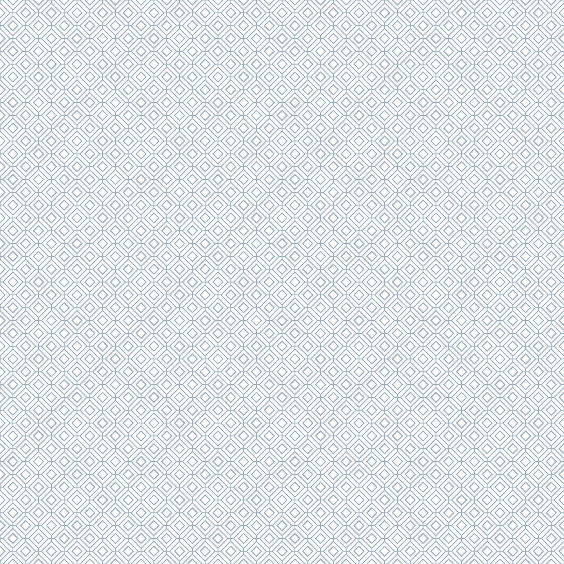 Small Prints Diamond Grid Wallpaper - Blue - Galerie - G56651 - Premier Wallcovering
