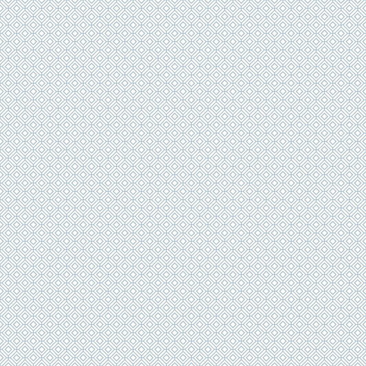Small Prints Diamond Grid Wallpaper - Blue - Galerie - G56651 - Premier Wallcovering
