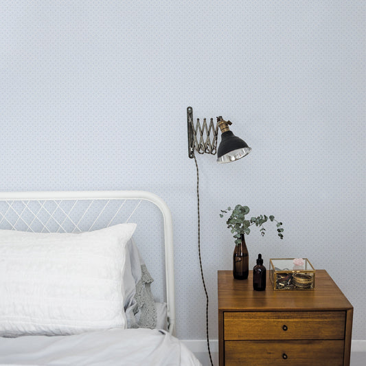 Small Prints Diamond Grid Wallpaper - Blue - Galerie - G56651 - Premier Wallcovering