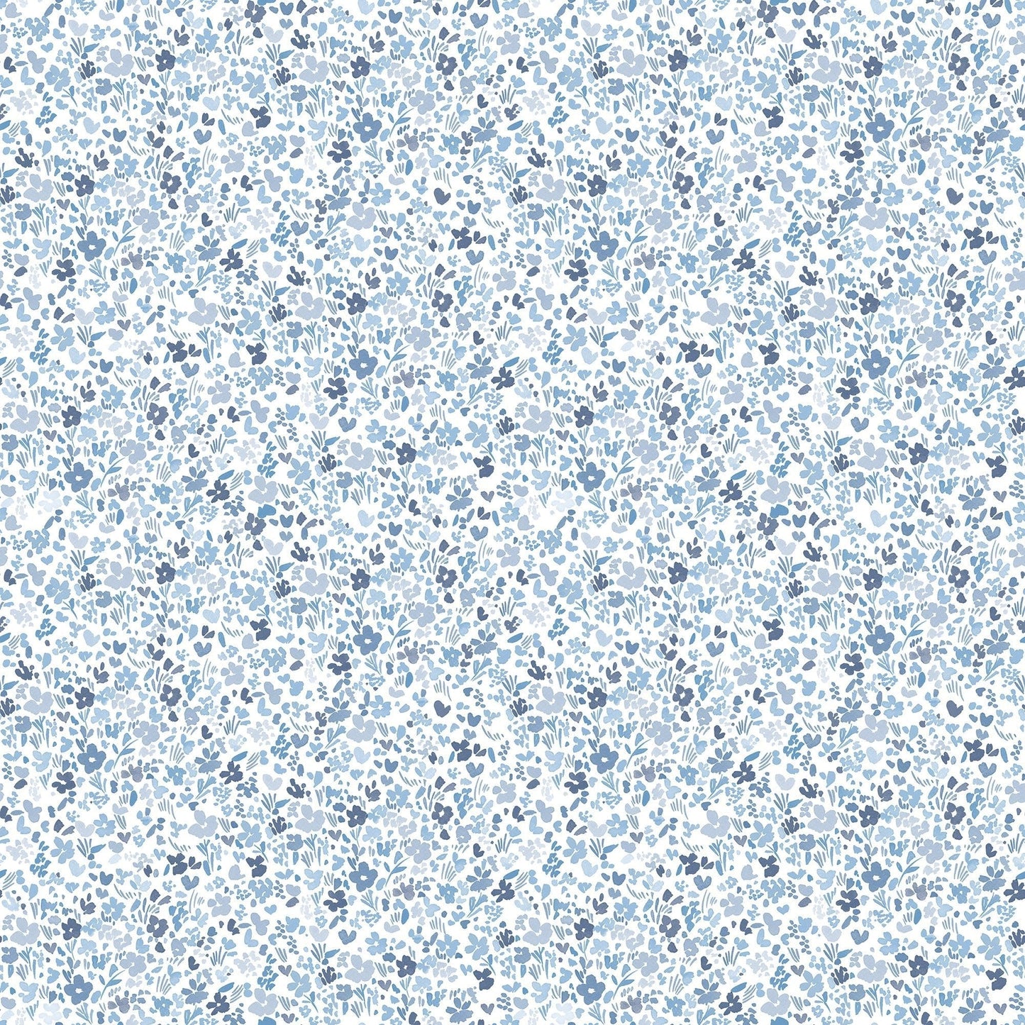 Small Prints Mini Mod Floral Wallpaper - Navy / Blues - Galerie - G56668 - Premier Wallcovering