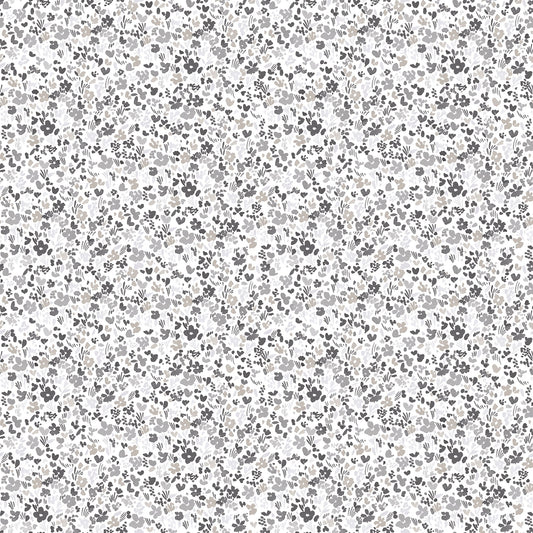 Small Prints Mini Mod Floral Wallpaper - Grey / Black - Galerie - G56667 - Premier Wallcovering