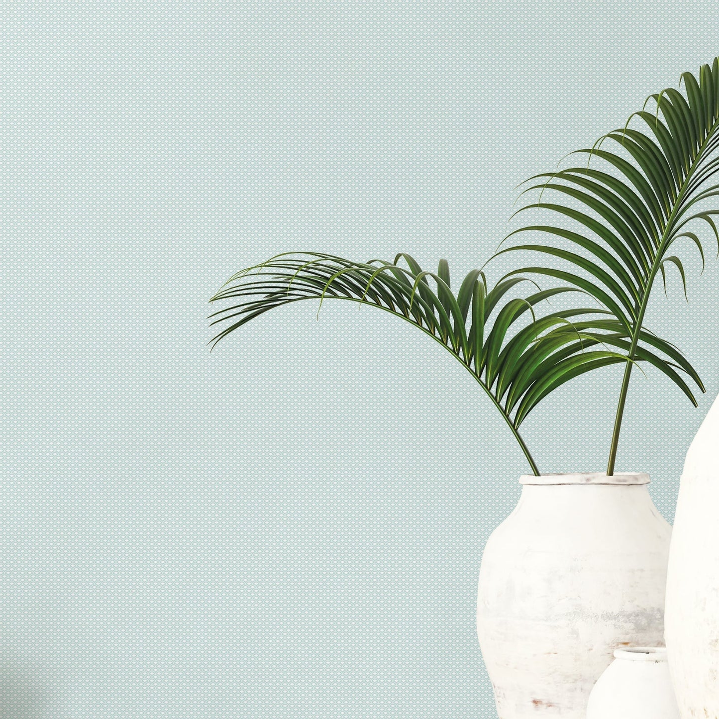 Small Prints Shell Top Wallpaper - Teal - Galerie - G56688 - Premier Wallcovering