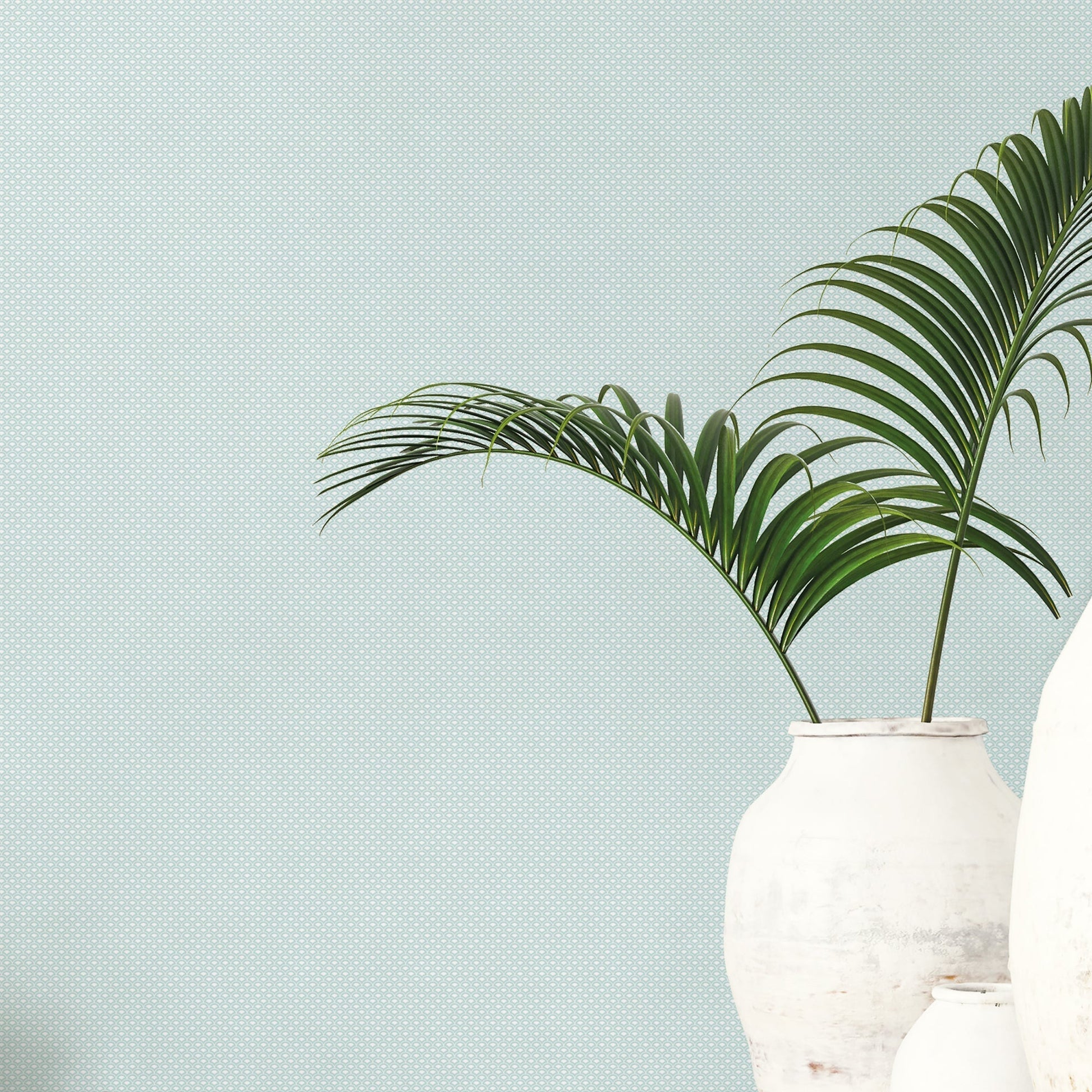 Small Prints Shell Top Wallpaper - Teal - Galerie - G56688 - Premier Wallcovering