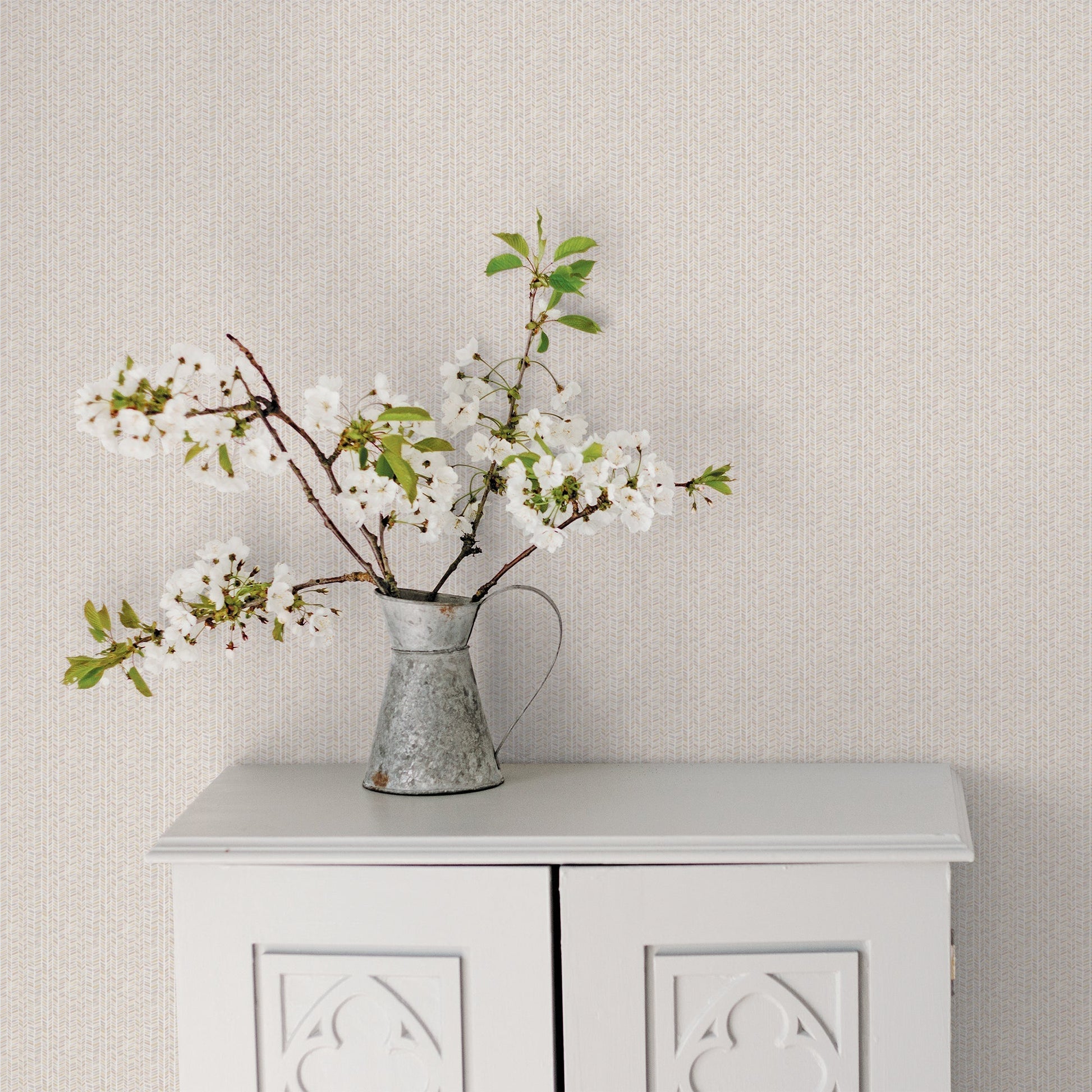 Small Prints Stained Glass Stripe Wallpaper - Taupe / Beige - Galerie - G56694 - Premier Wallcovering