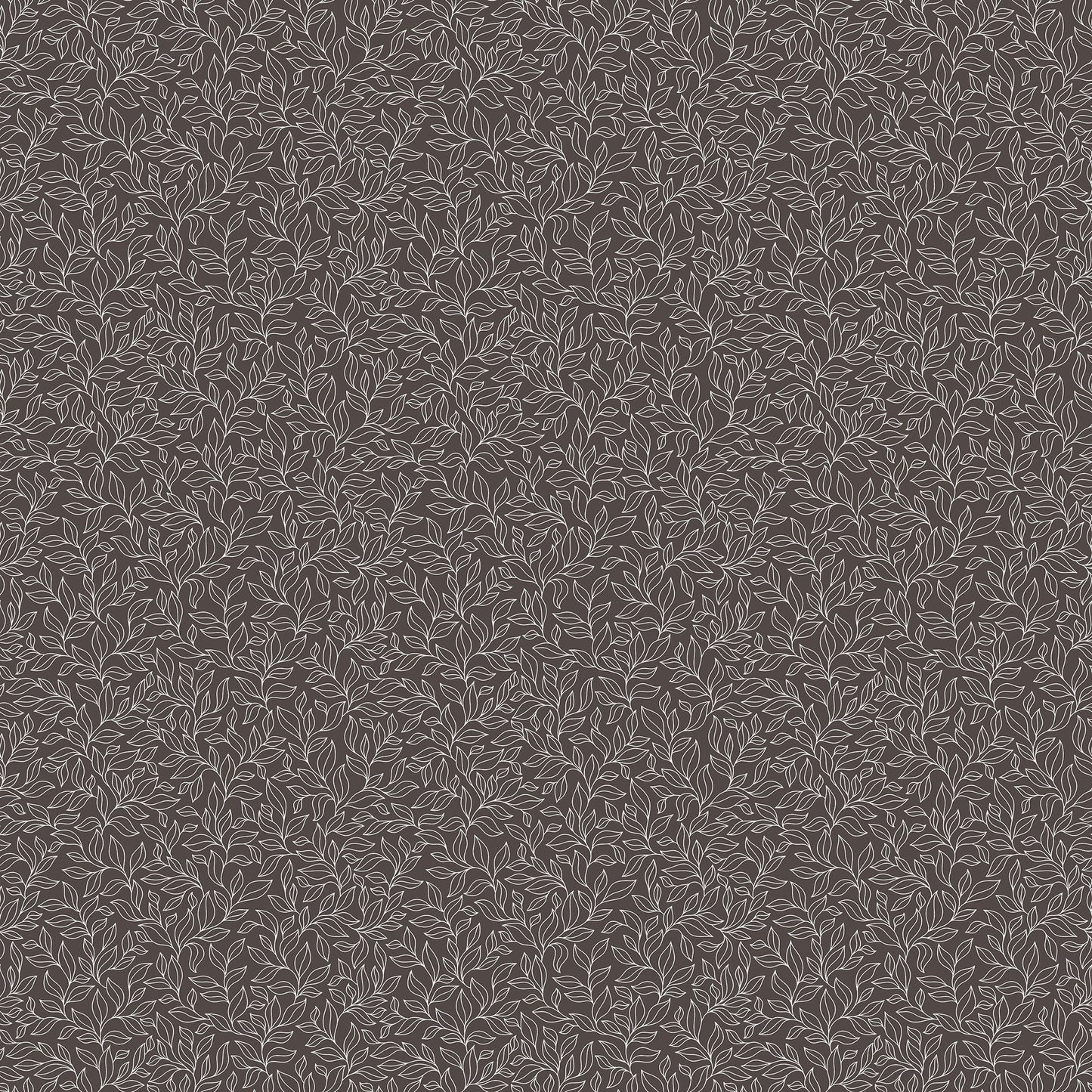 Small Prints Stencil Leaf Wallpaper - Black - Galerie - G56696 - Premier Wallcovering
