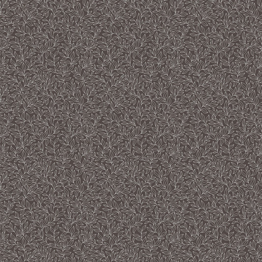Small Prints Stencil Leaf Wallpaper - Black - Galerie - G56696 - Premier Wallcovering
