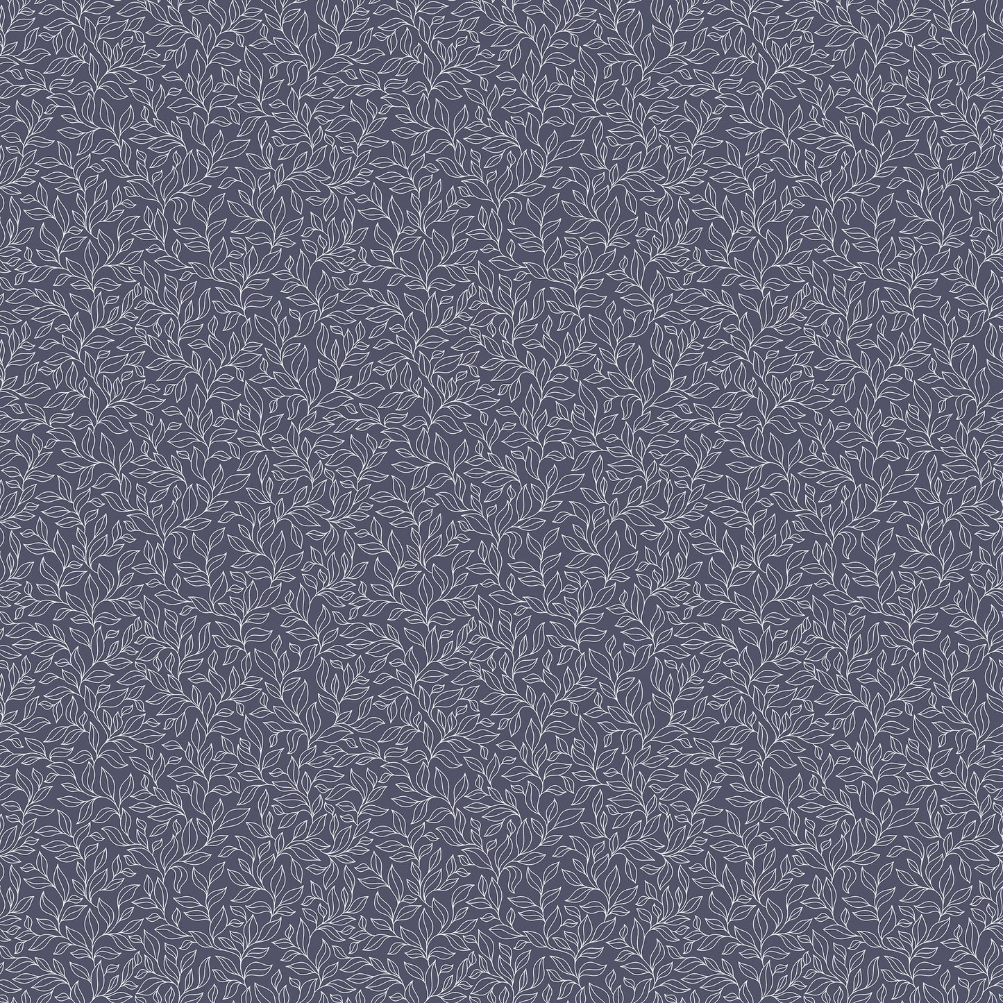 Small Prints Stencil Leaf Wallpaper - Navy / Choke - Galerie - G56697 - Premier Wallcovering