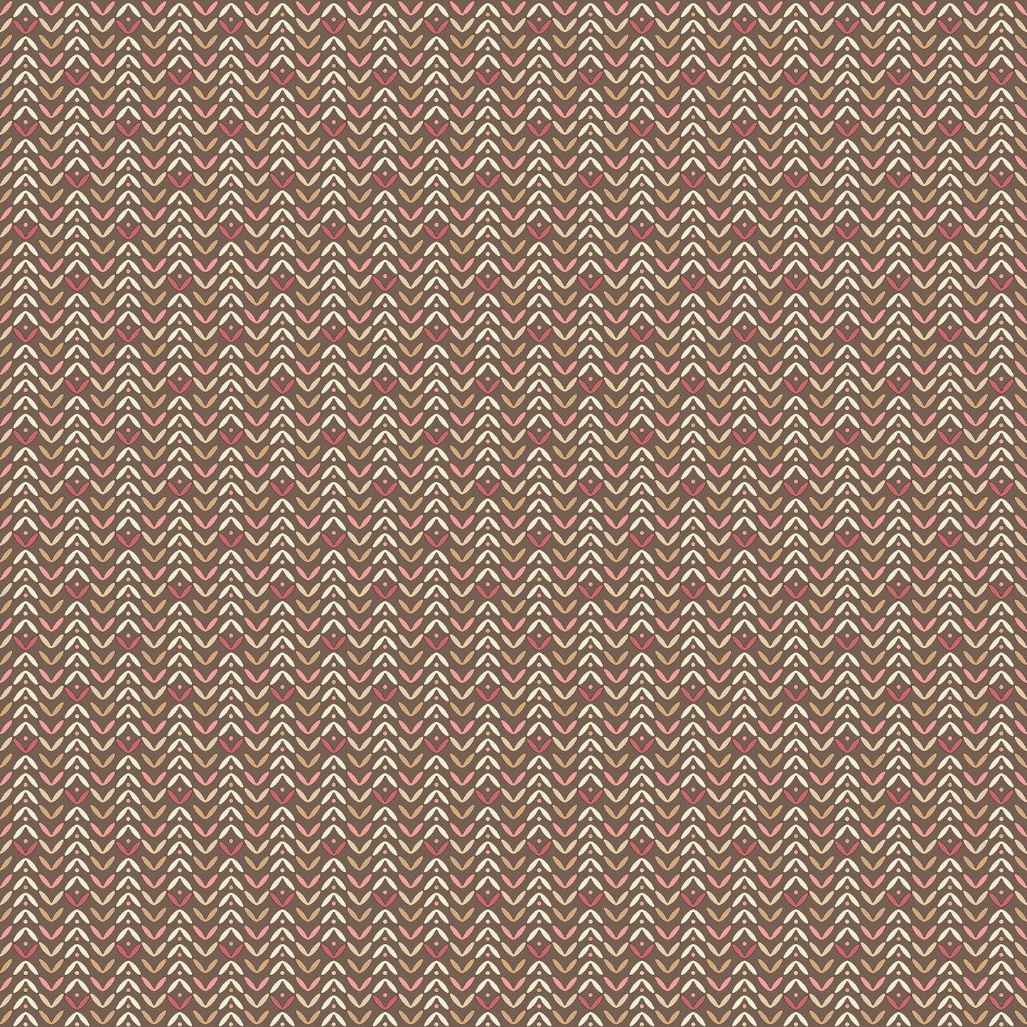Small Prints Tulip Flip Wallpaper - Chocolate / Pink / Tan - Galerie - G56705 - Premier Wallcovering