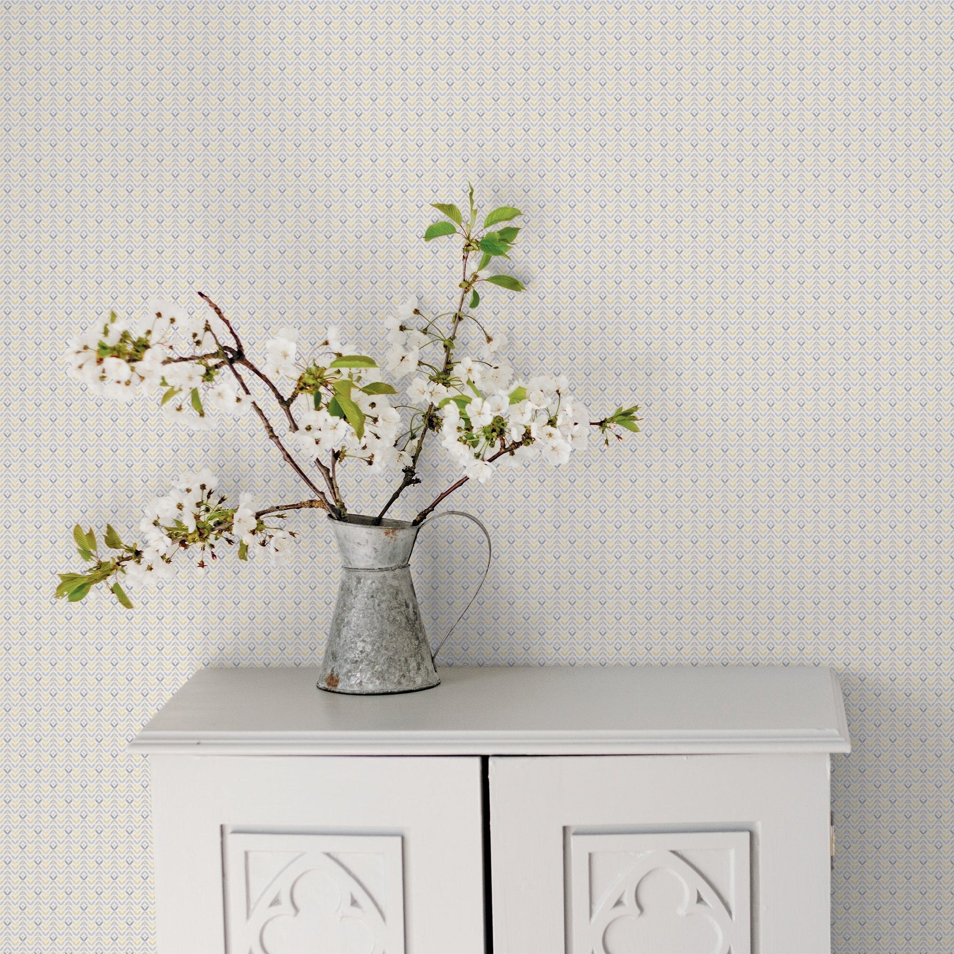 Small Prints Tulip Flip Wallpaper - Yellow / Grey - Galerie - G56707 - Premier Wallcovering