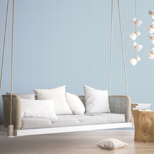Small Prints Tulip Flip Wallpaper - Blue / Mint / Navy - Galerie - G56704 - Premier Wallcovering