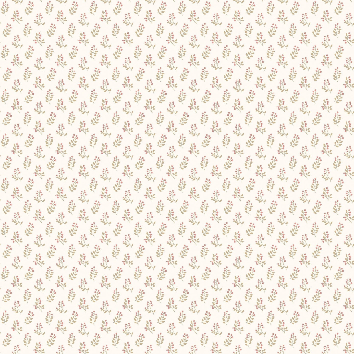 Small Prints Vintage Bud Wallpaper - Cranberry / Tan - Galerie - G56709 - Premier Wallcovering