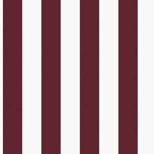 Smart Stripes Awning Stripe Wallpaper - Cranberry - Galerie - G68050 - Premier Wallcovering