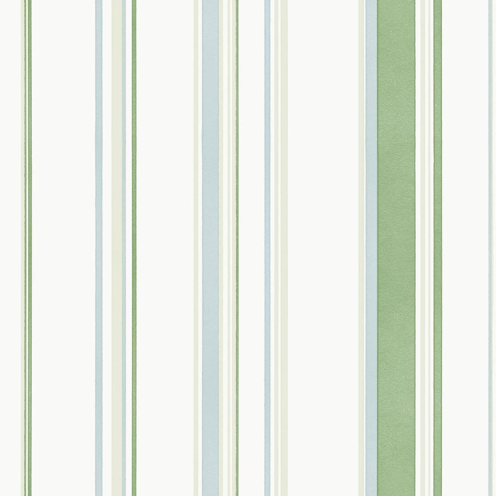 Smart Stripes Casual Stripe Wallpaper - Green - Galerie - G68054 - Premier Wallcovering