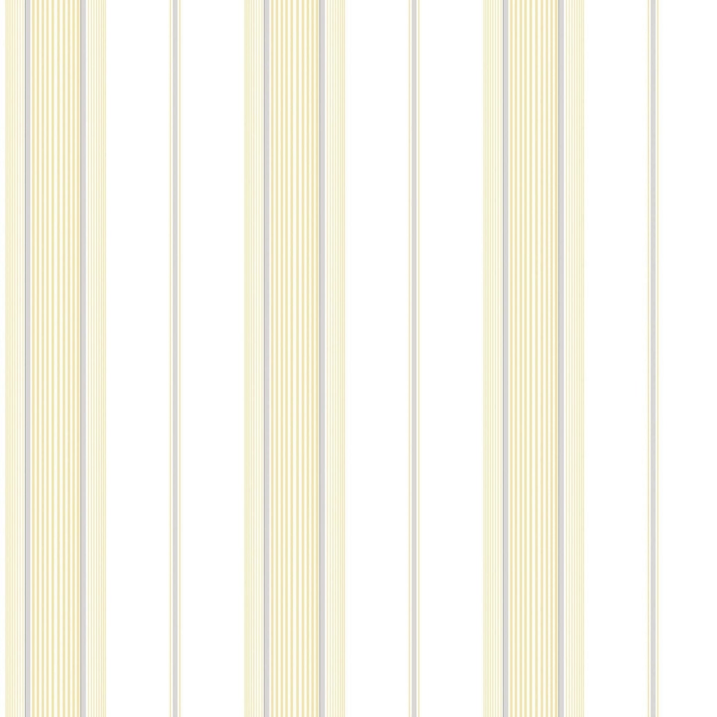 Smart Stripes Multi - Stripe Wallpaper - Yellow / White - Galerie - G67578 - Premier Wallcovering