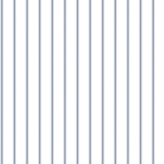 Smart Stripes Skinny Stripe Wallpaper - Dark Blue / White - Galerie - G67565 - Premier Wallcovering
