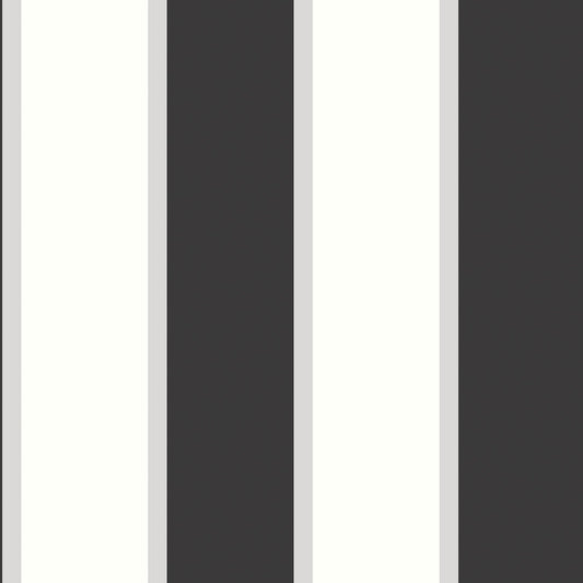 Smart Stripes Wide Stripe Wallpaper - Black / Cream - Galerie - G67543 - Premier Wallcovering