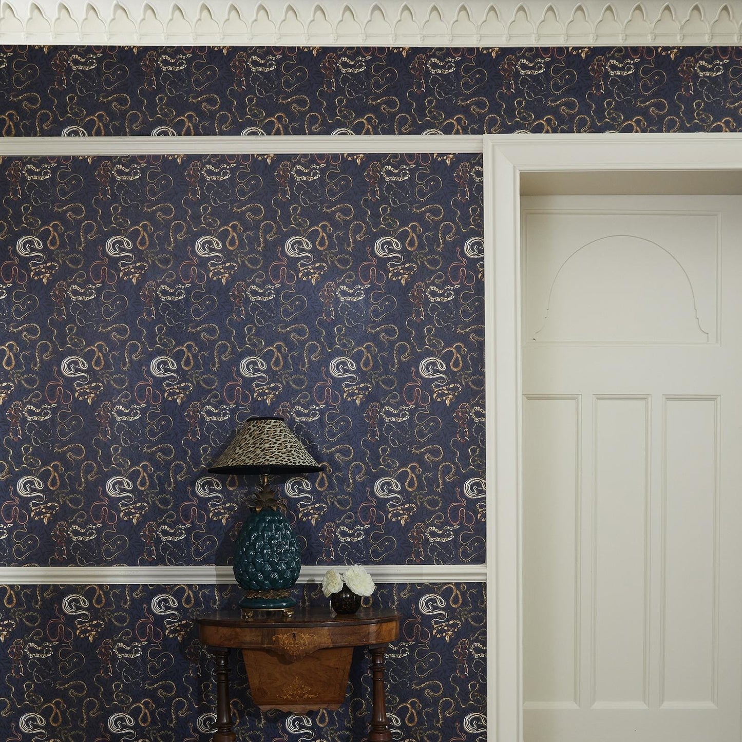 Snakes And Adders Wallpaper - Black - House of Hackney - 1 - WA - SER - DI - BLK - XXX - Premier Wallcovering