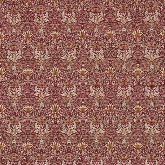 Snakeshead Fabric - Thistle/Russet - Morris & Co - 224466 - Premier Wallcovering