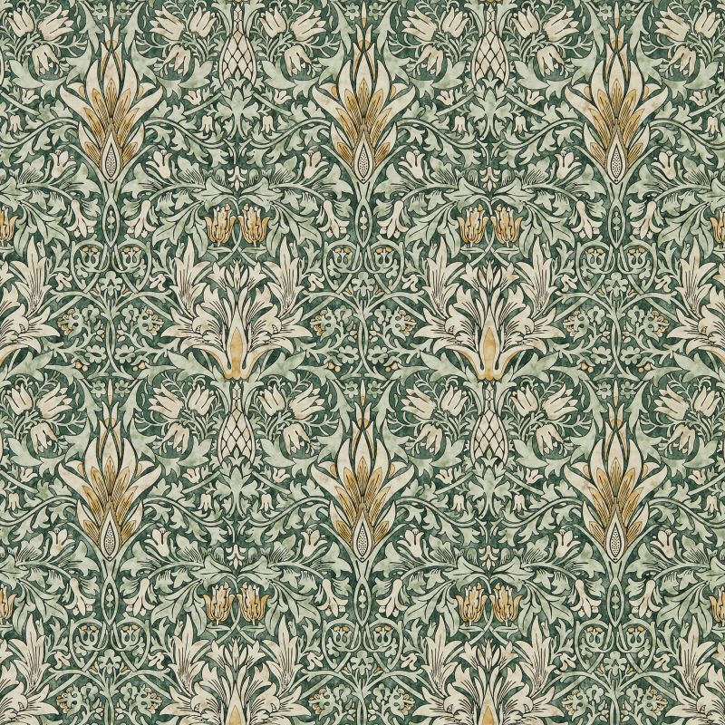 Snakeshead Wallpaper - Forest/Thyme - Morris & Co - 216863 - Premier Wallcovering