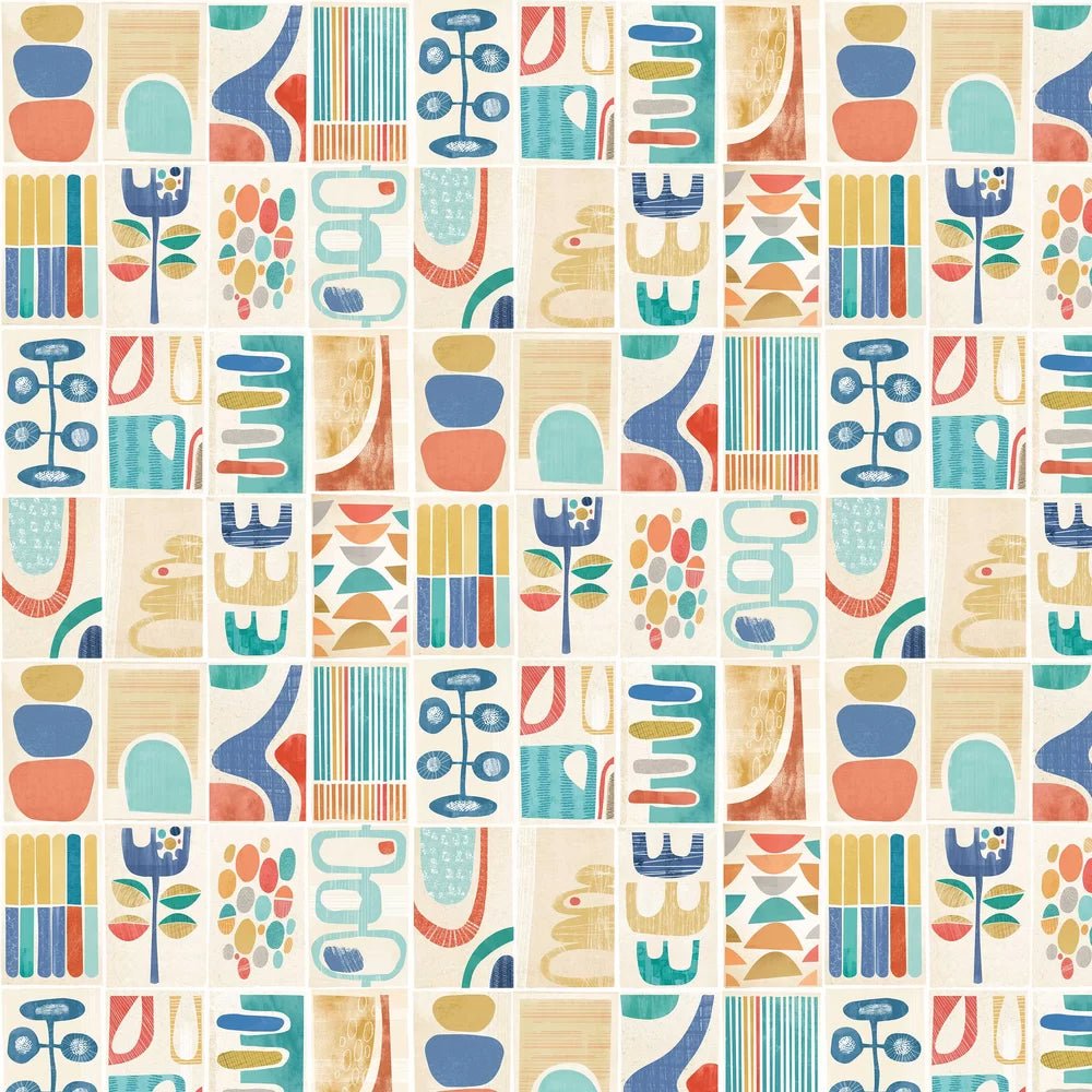 Snip Snip Wallpaper - Indigo & Amber - Ohpopsi - ABS50130W - Premier Wallcovering