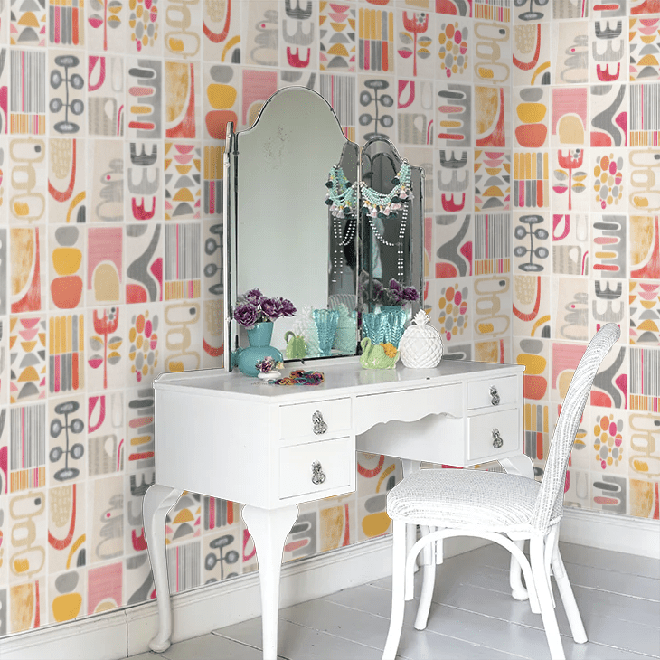 Snip Snip Wallpaper - Tulip & Smoke - Ohpopsi - ABS50129W - Premier Wallcovering