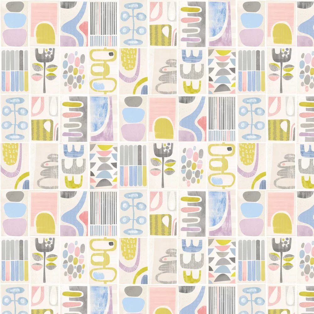 Snip Snip Wallpaper - Lilac & Silver - Ohpopsi - ABS50132W - Premier Wallcovering