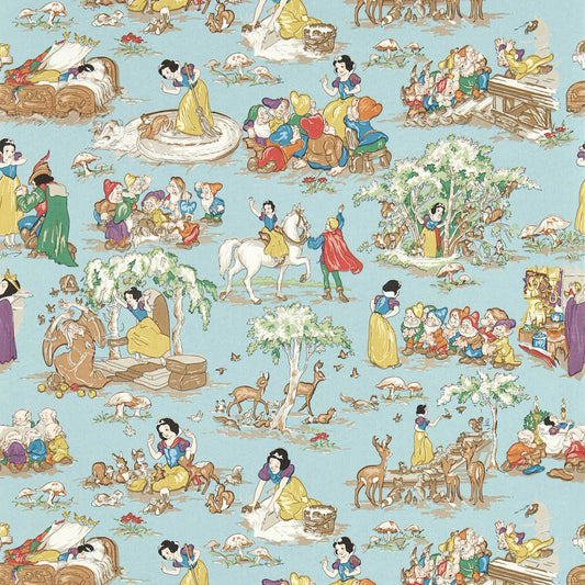 Snow White Wallpaper - Puddle Blue - DDIW217274 - Sanderson - Premier Wallcovering