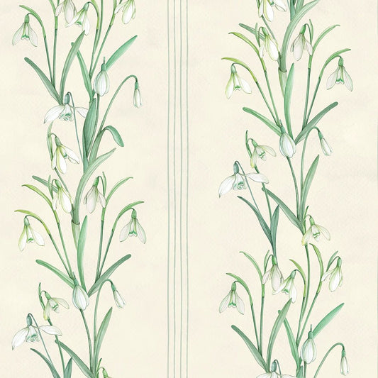 Snowdrop Wallpaper - Cream - LAN100384 - Lucie Annabel - Premier Wallcovering