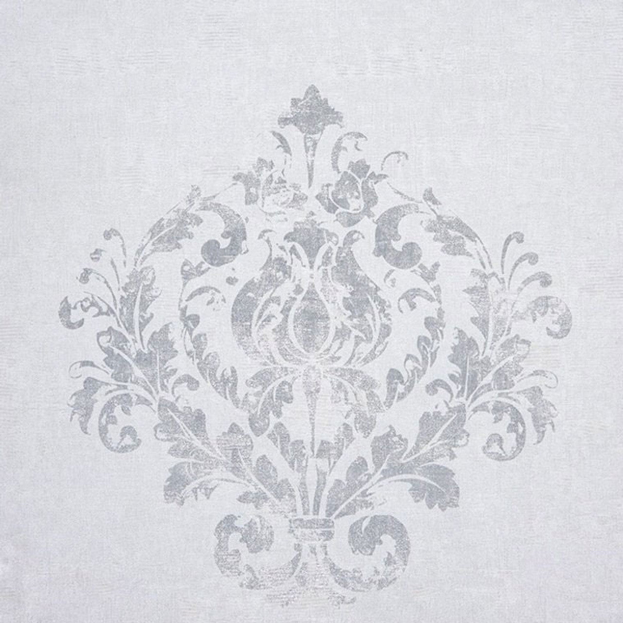 So White Damask Wallpaper - Blanc - Casadeco - 26410141 - Premier Wallcovering