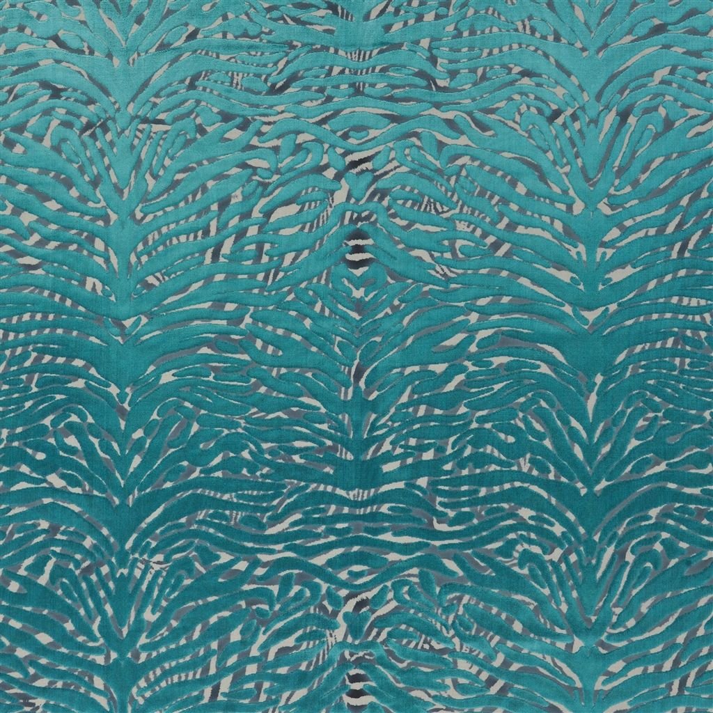 Soft Pantigre Fabric - Turquoise - Christian Lacroix - FCL2282/03 - Premier Wallcovering