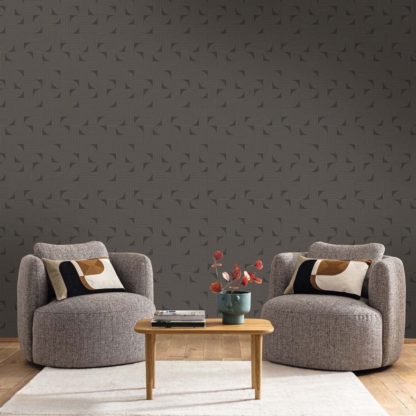 Softness Wallpaper - Noir - Caselio - 106579021 - Premier Wallcovering