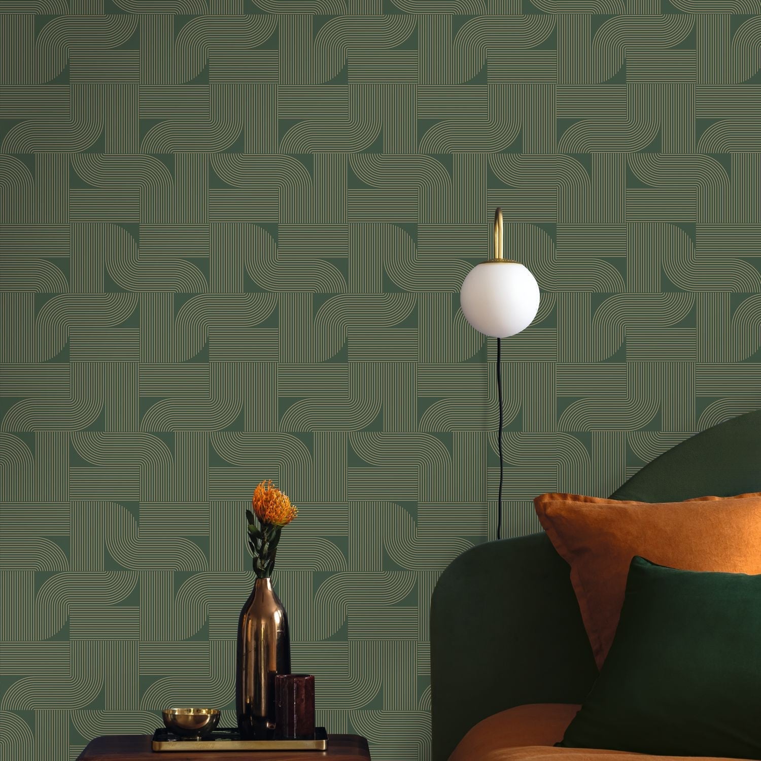 Softness Wallpaper - Vert - Caselio - 106577023 - Premier Wallcovering