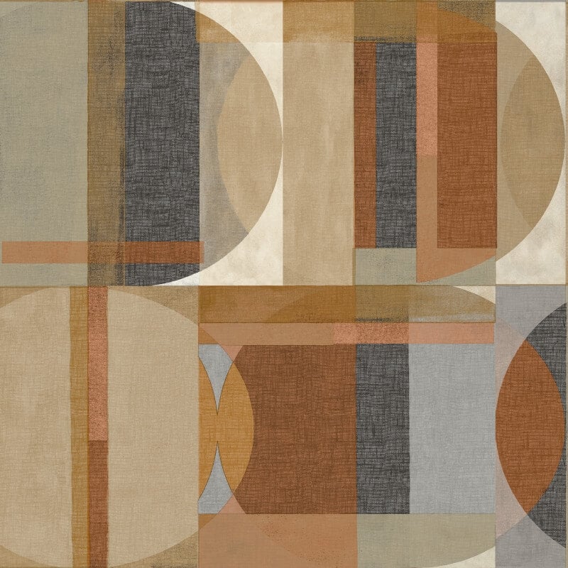 Sojo Geometric Wallpaper - Brown Multi - Grandeco - A64902 - Premier Wallcovering