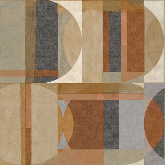 Sojo Geometric Wallpaper - Brown Multi - Grandeco - A64902 - Premier Wallcovering