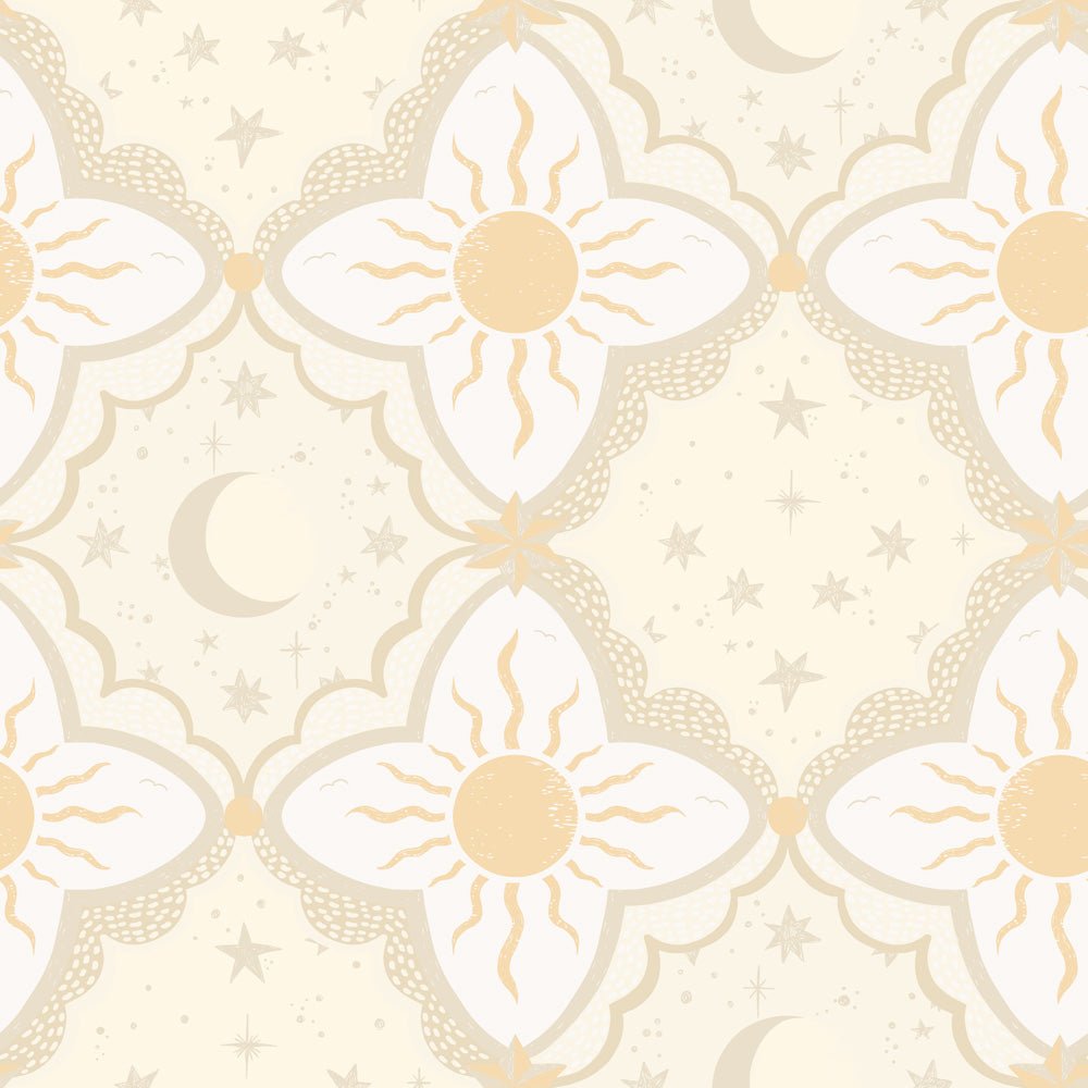 Sol & Måne Wallpaper - Warm Yellow - Midbec - 29032 - Premier Wallcovering