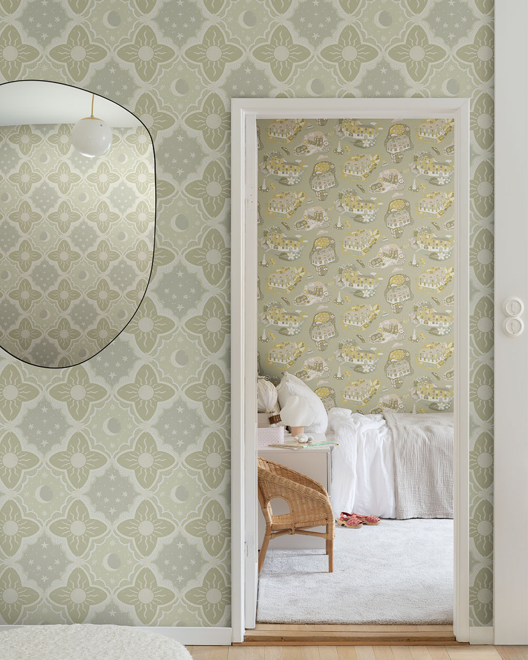 Sol & Måne Wallpaper - Beige - Midbec - 29033 - Premier Wallcovering