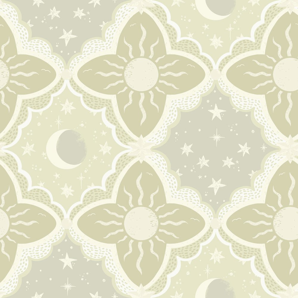 Sol & Måne Wallpaper - Beige - Midbec - 29033 - Premier Wallcovering