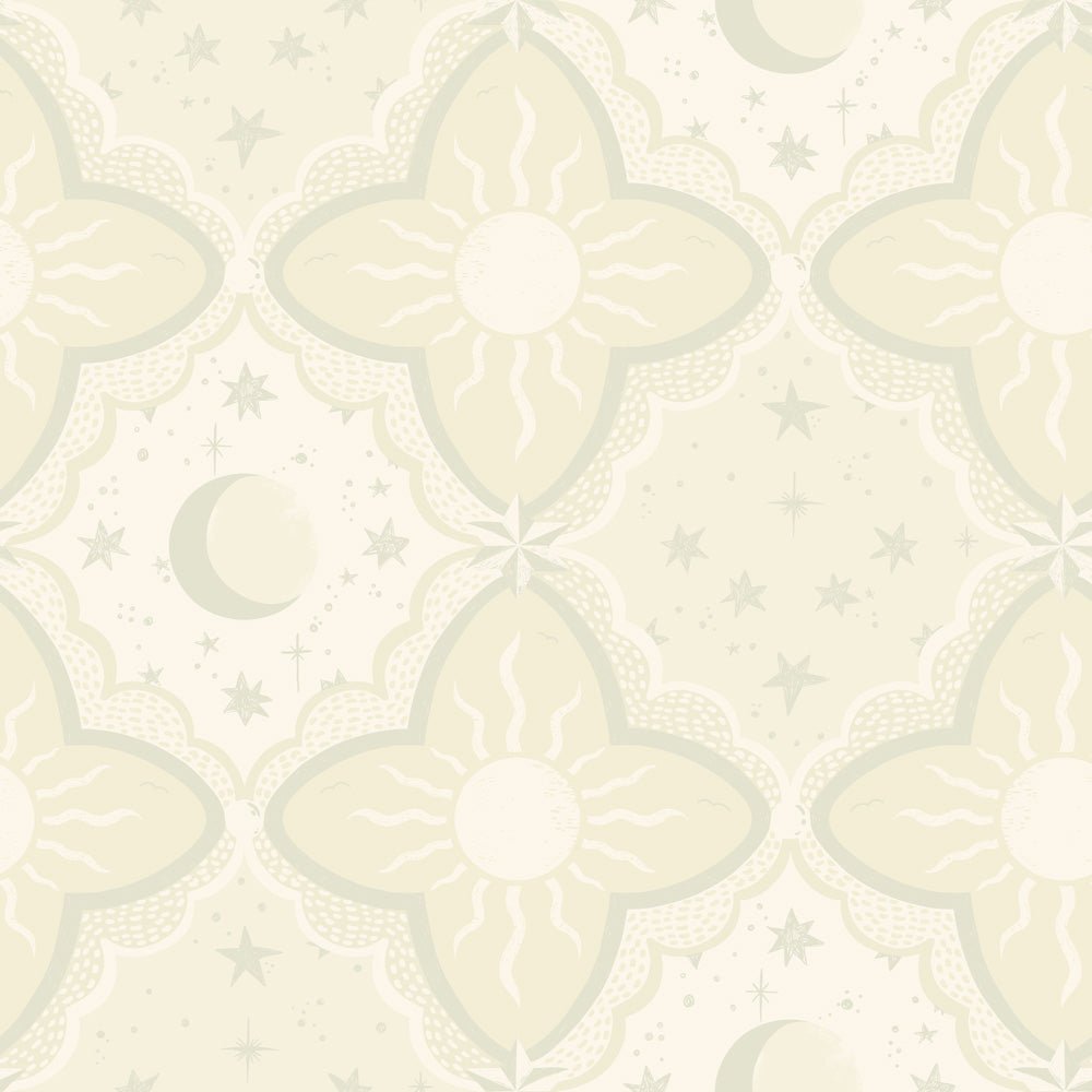 Sol & Måne Wallpaper - Beige/ Gray - Midbec - 29031 - Premier Wallcovering