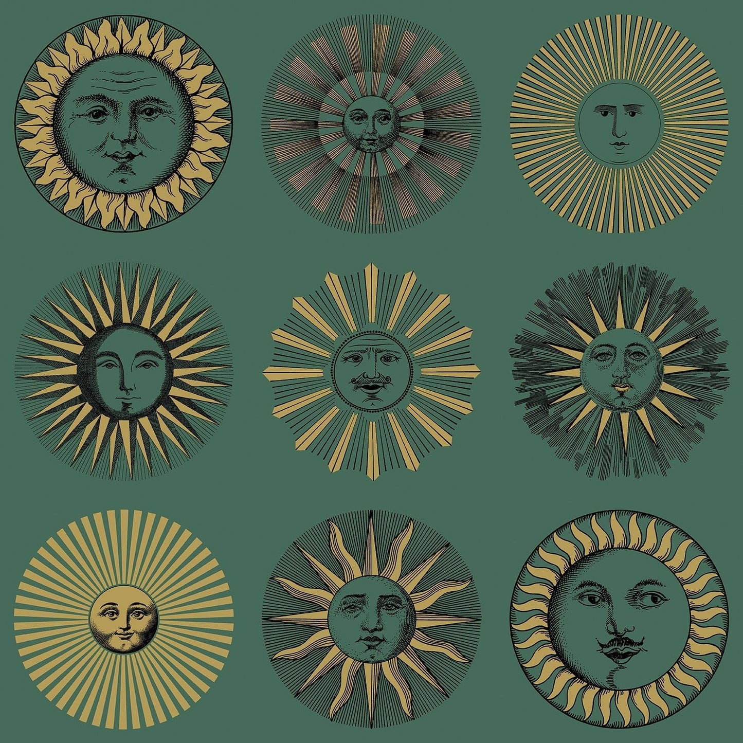 Soli Wallpaper - Emerald & Gold - 123/1005 - Cole & Son - Premier Wallcovering