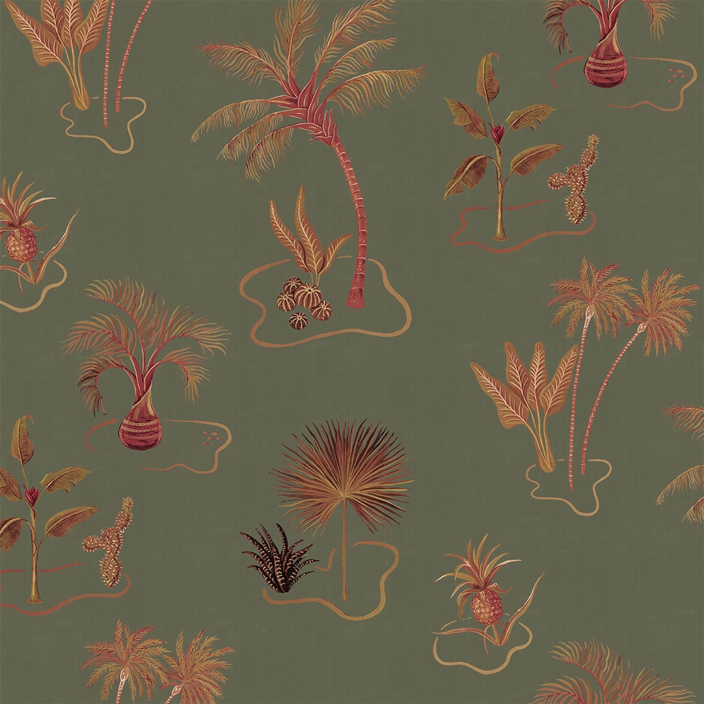 Solitude Wallpaper - Olive-Green - Wear The Walls - SOOG894152 - Premier Wallcovering
