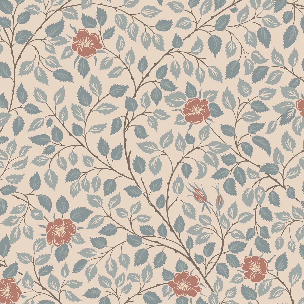Solliden Wallpaper - Blue - Sandberg - S10464 - Premier Wallcovering
