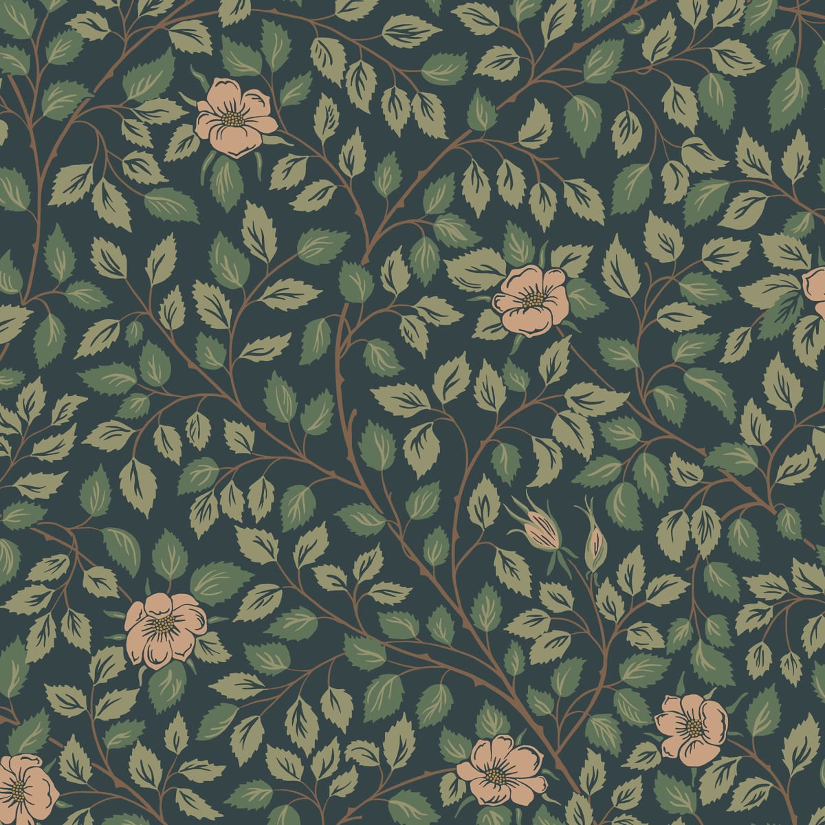 Solliden Wallpaper - Midnight Blue - Sandberg - S10465 - Premier Wallcovering