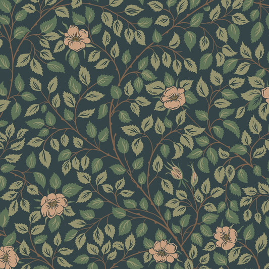 Solliden Wallpaper - Midnight Blue - Sandberg - S10465 - Premier Wallcovering