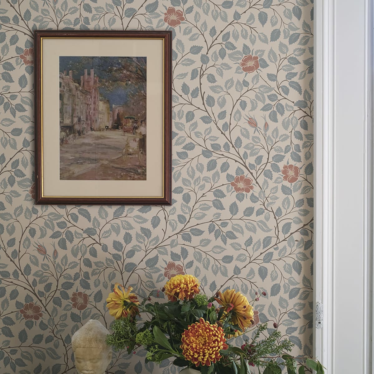 Solliden Wallpaper - Blue - Sandberg - S10464 - Premier Wallcovering