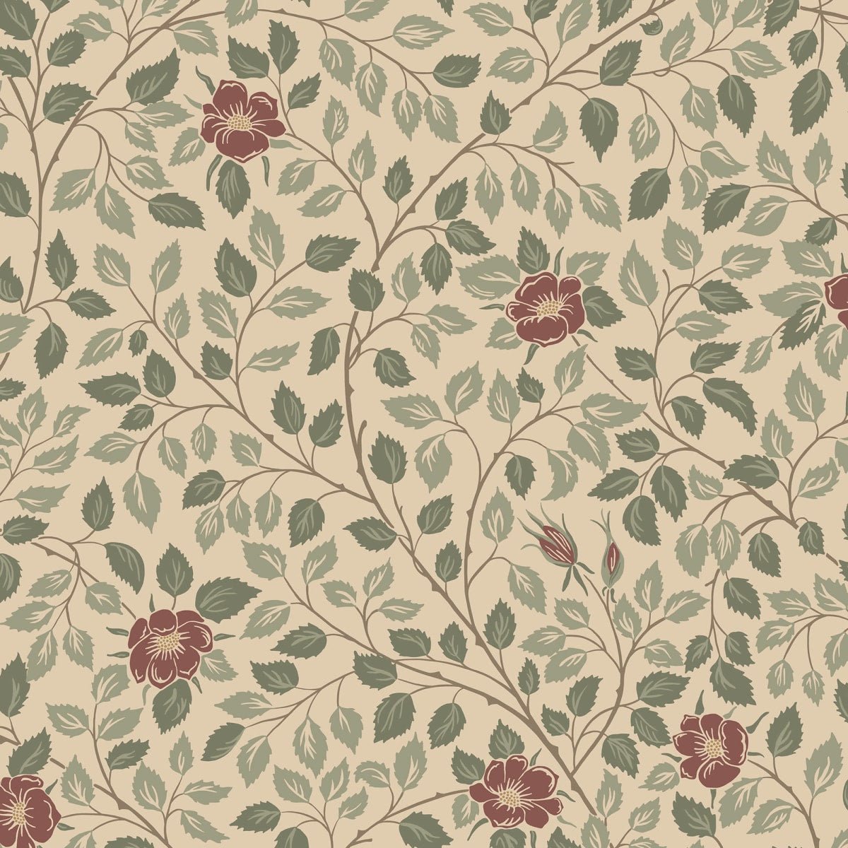 Solliden Wallpaper - Burgundy - Sandberg - S10463 - Premier Wallcovering