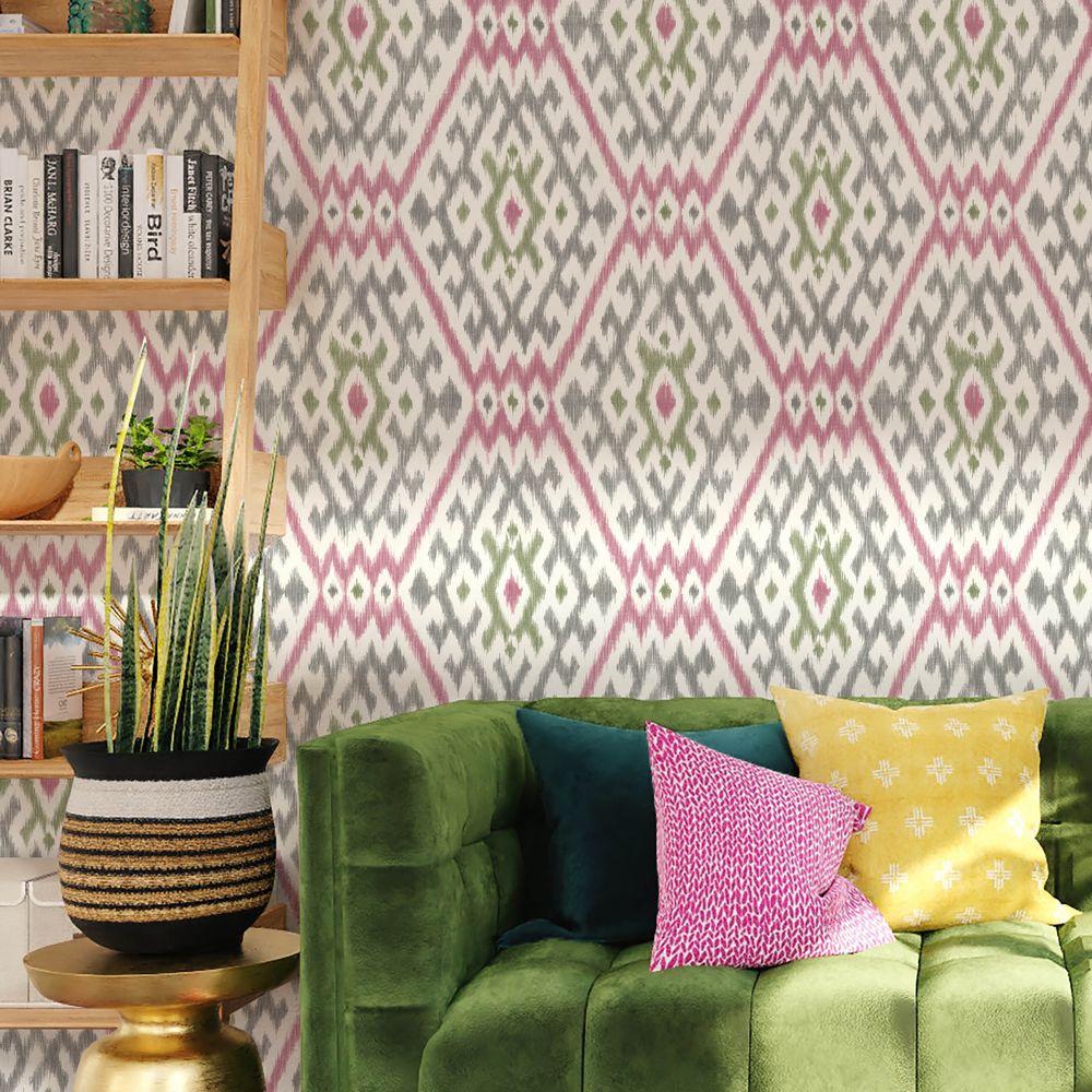 Solola Wallpaper - Pink / Grey - A Street Prints - FD27237 - Premier Wallcovering